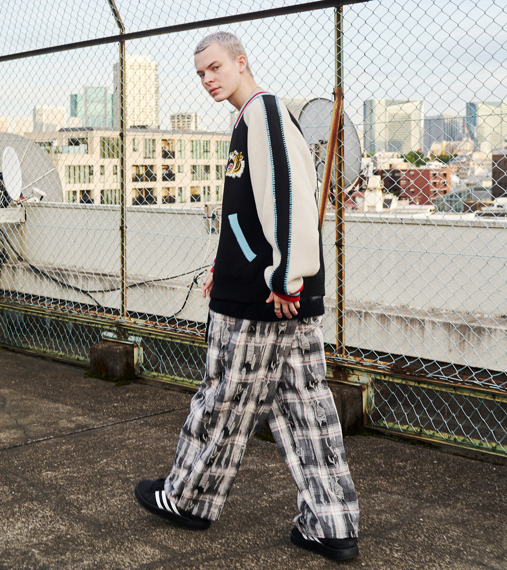 CRASH TEX WIDE PANTS