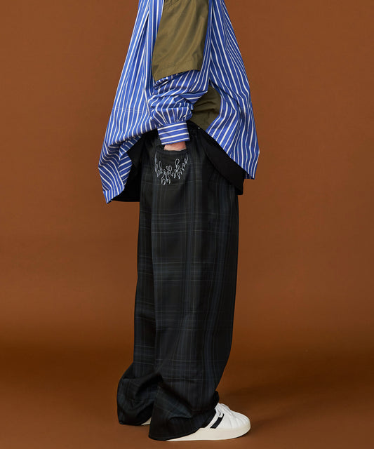 【予約商品】CHECK WIDE SLACKS