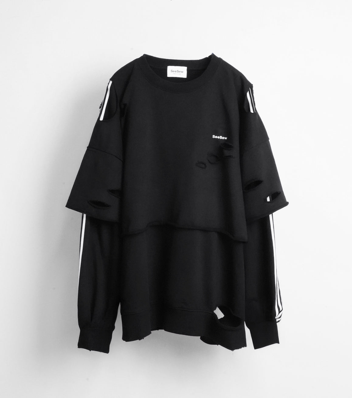 【25AW先行予約】LAYERD DAMAGE SWEAT