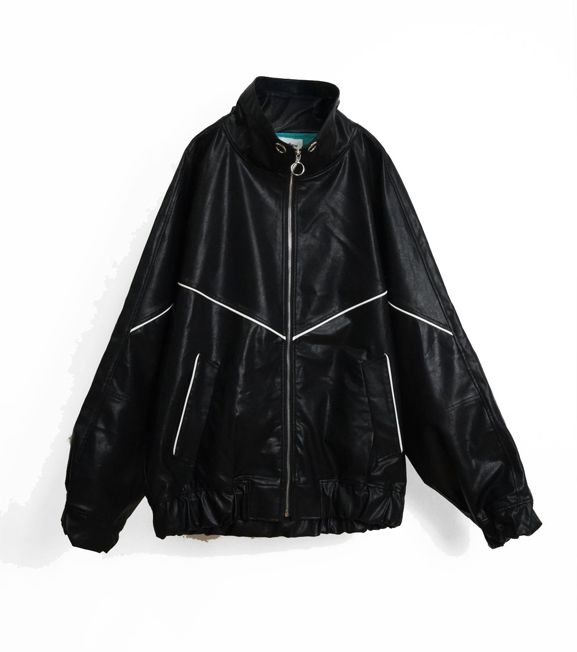 【25AW先行予約】SYNTH-LETHER PIPING JACKET