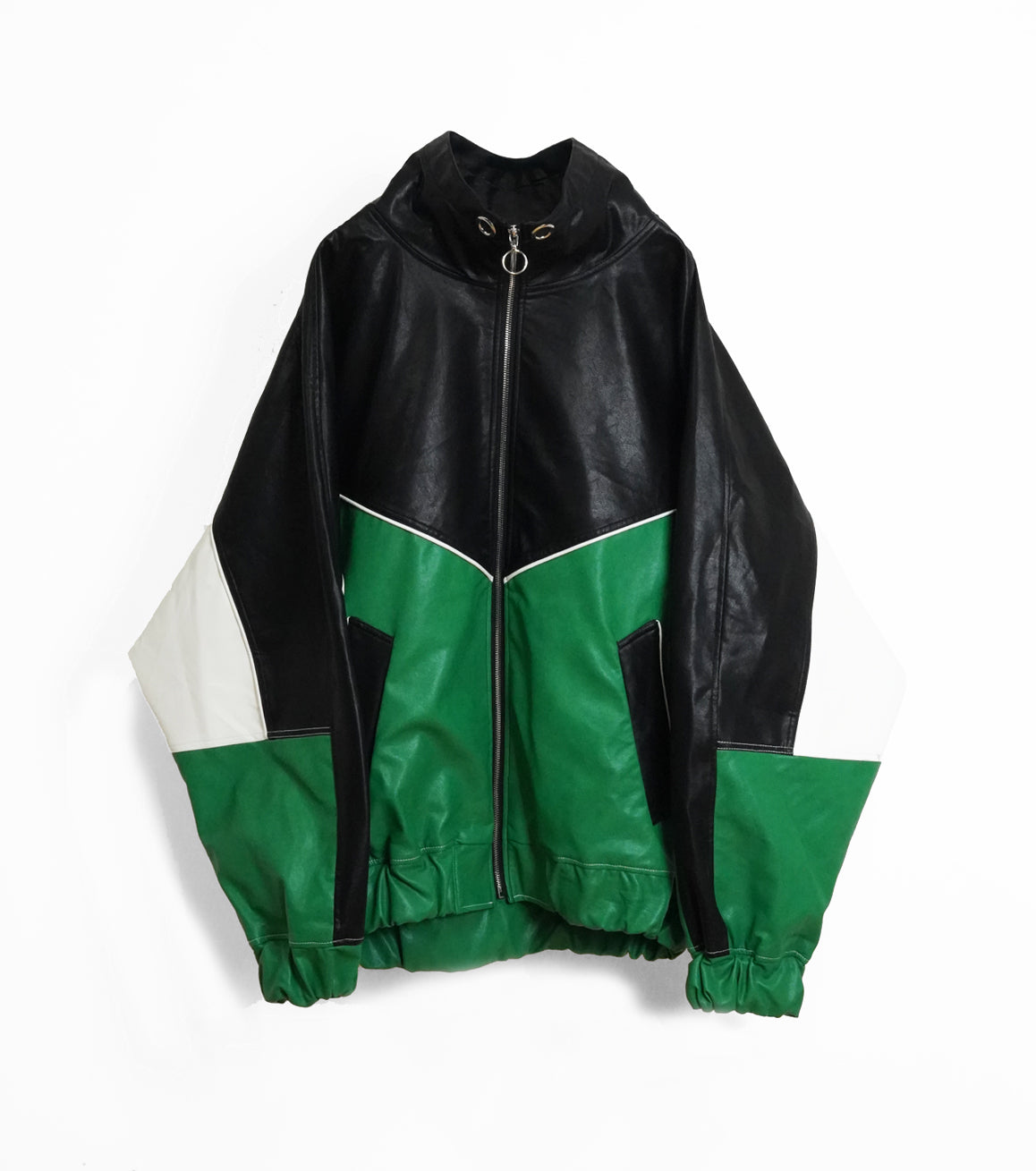 【25AW先行予約】SYNTH-LETHER PIPING JACKET