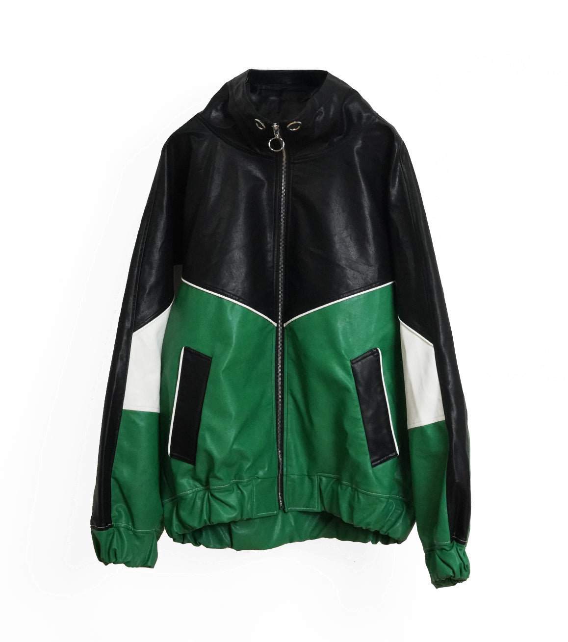 【25AW先行予約】SYNTH-LETHER PIPING JACKET