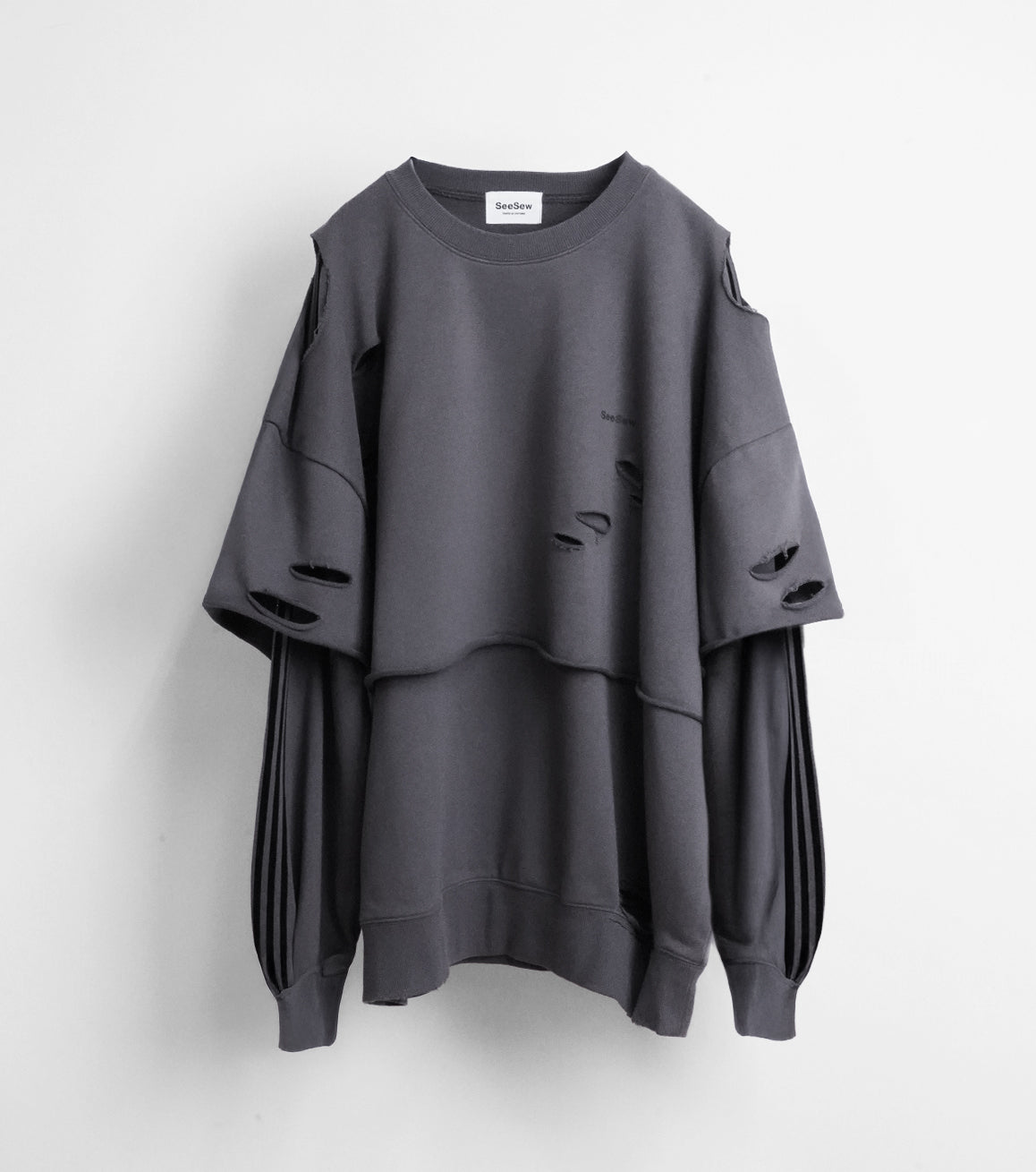 【25AW先行予約】LAYERD DAMAGE SWEAT