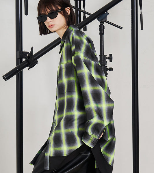 【一部予約商品】SOLID CHECK OVER SHIRTS
