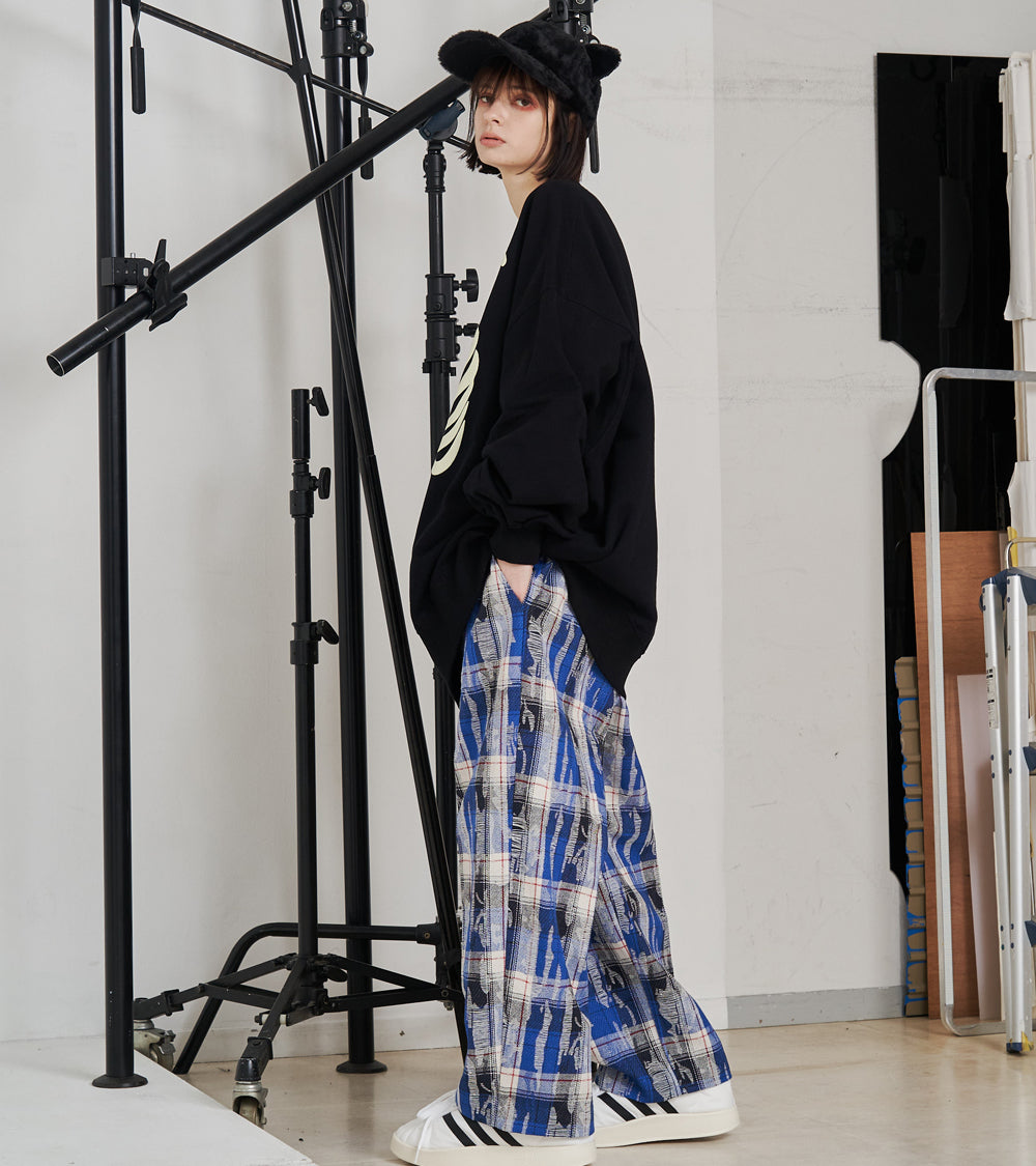CRASH TEX WIDE PANTS