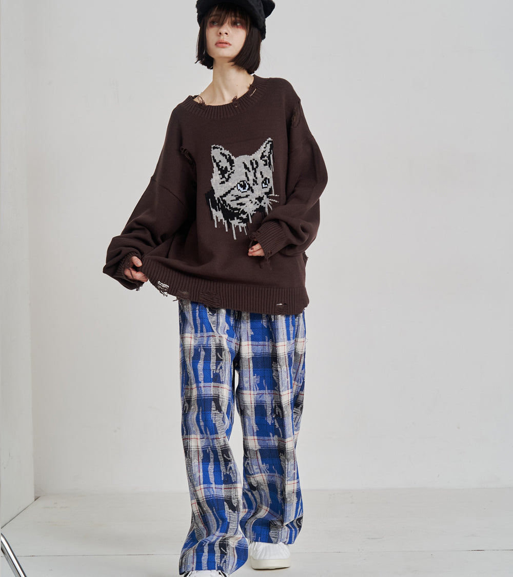 CRASH TEX WIDE PANTS