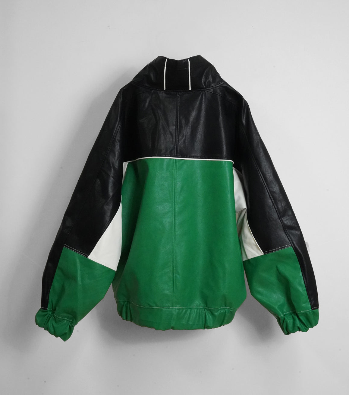 SYNTH-LETHER PIPING JACKET