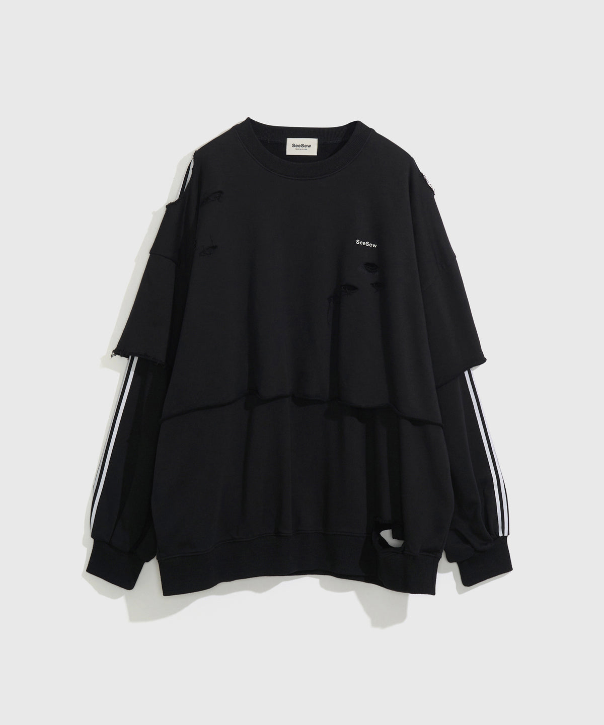 LAYERD DAMAGE SWEAT