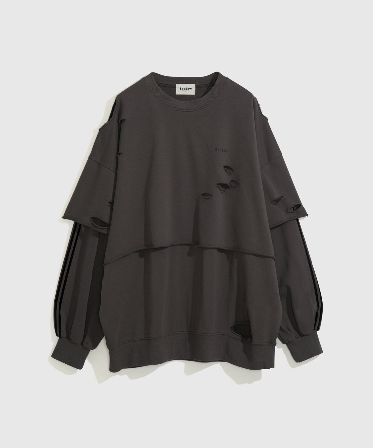 LAYERD DAMAGE SWEAT