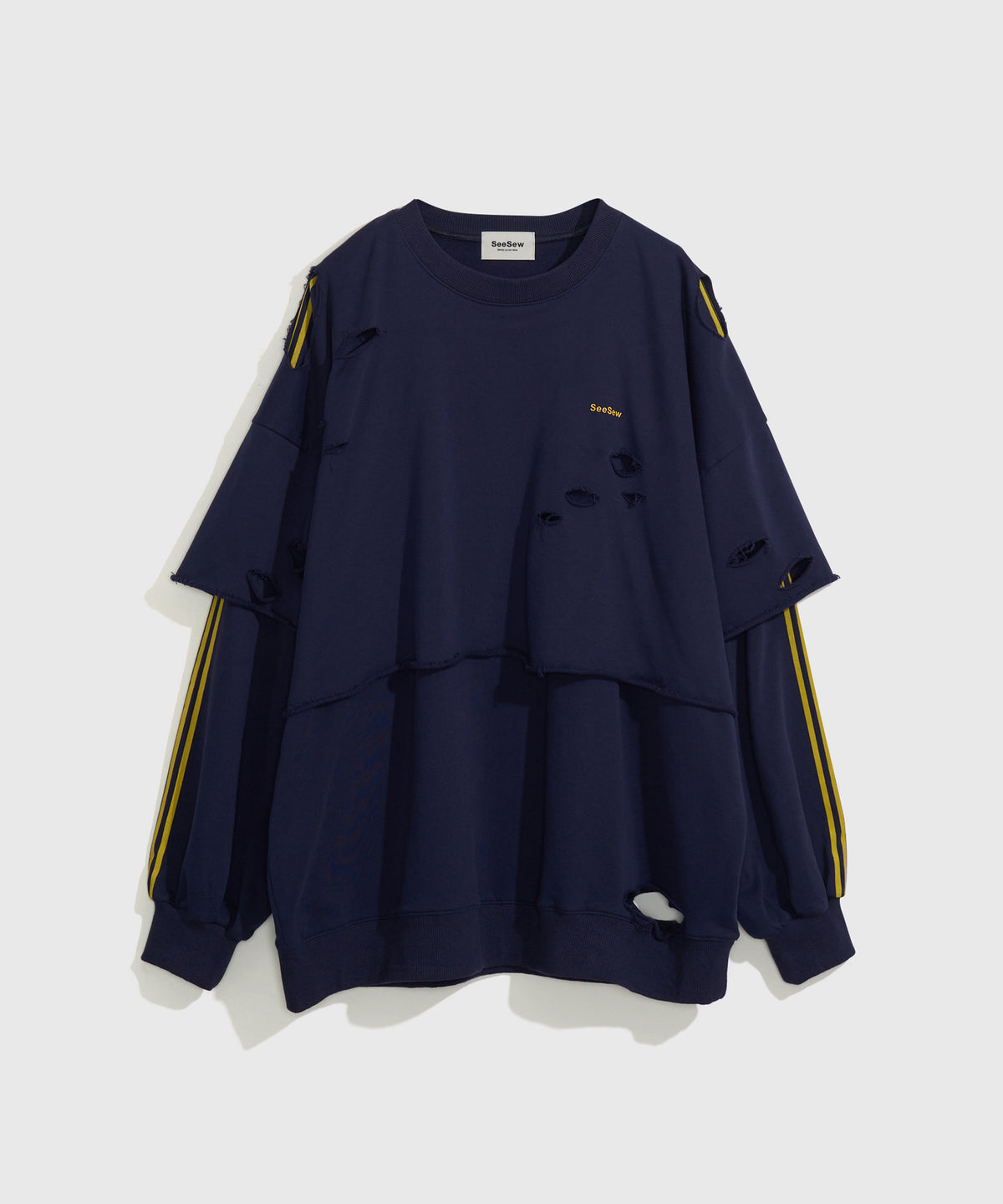 LAYERD DAMAGE SWEAT
