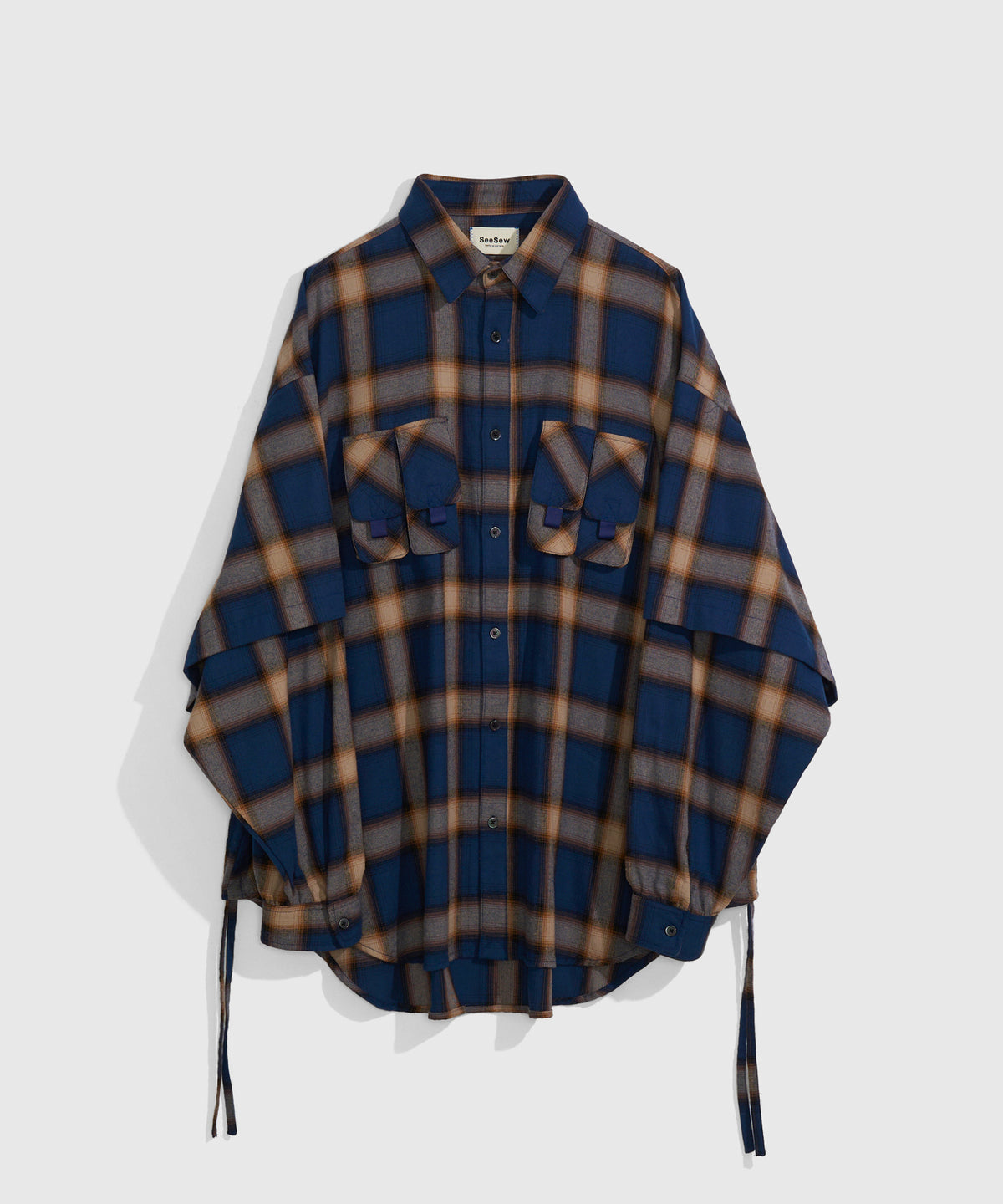 CHECK MULTI POCKET SHIRT
