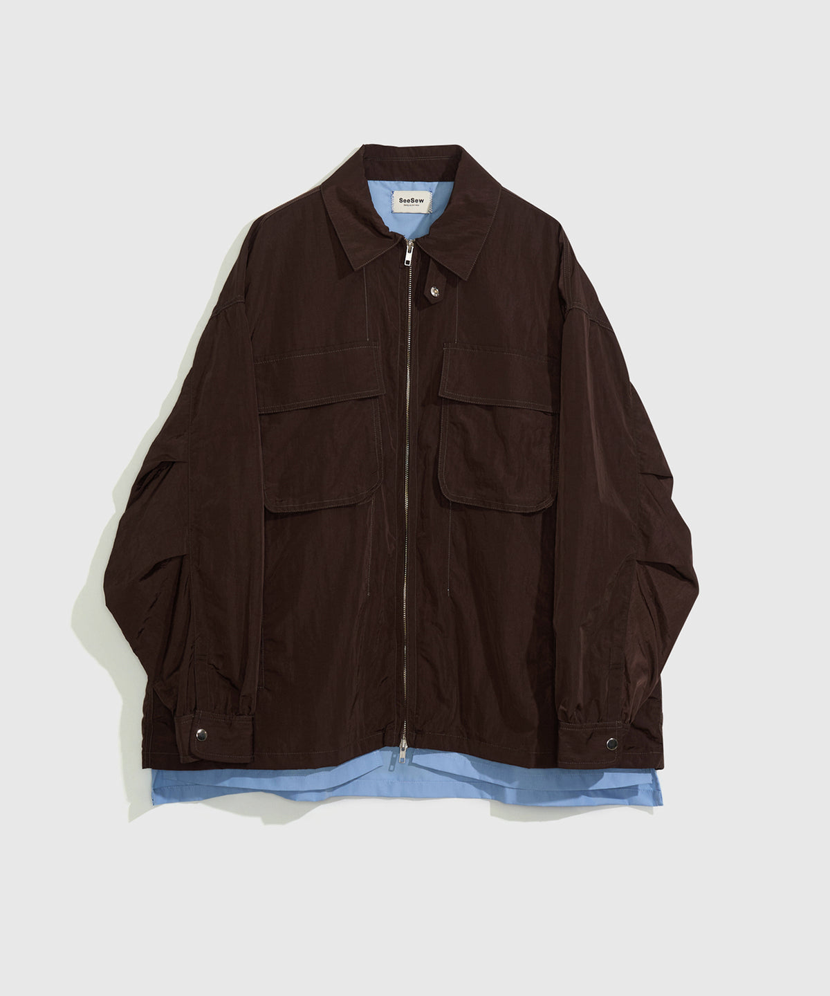 LAYERED ZIP SHIRT JACKET
