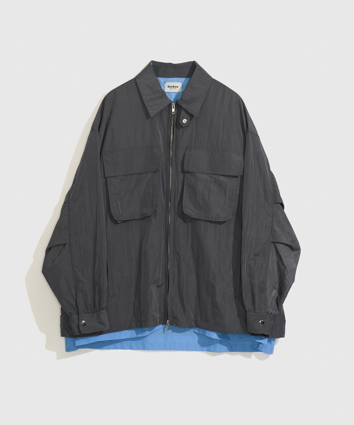 LAYERED ZIP SHIRT JACKET