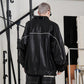 SYNTH-LETHER PIPING JACKET