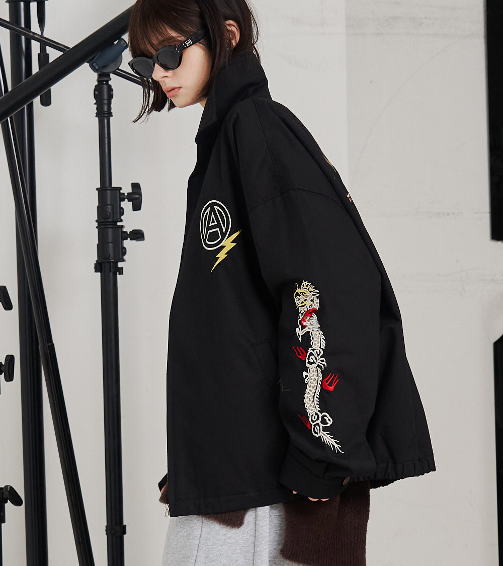 ジャケット・アウター UND SCALLOPE EMBROIDERY OVERSIZE SHIRT UND