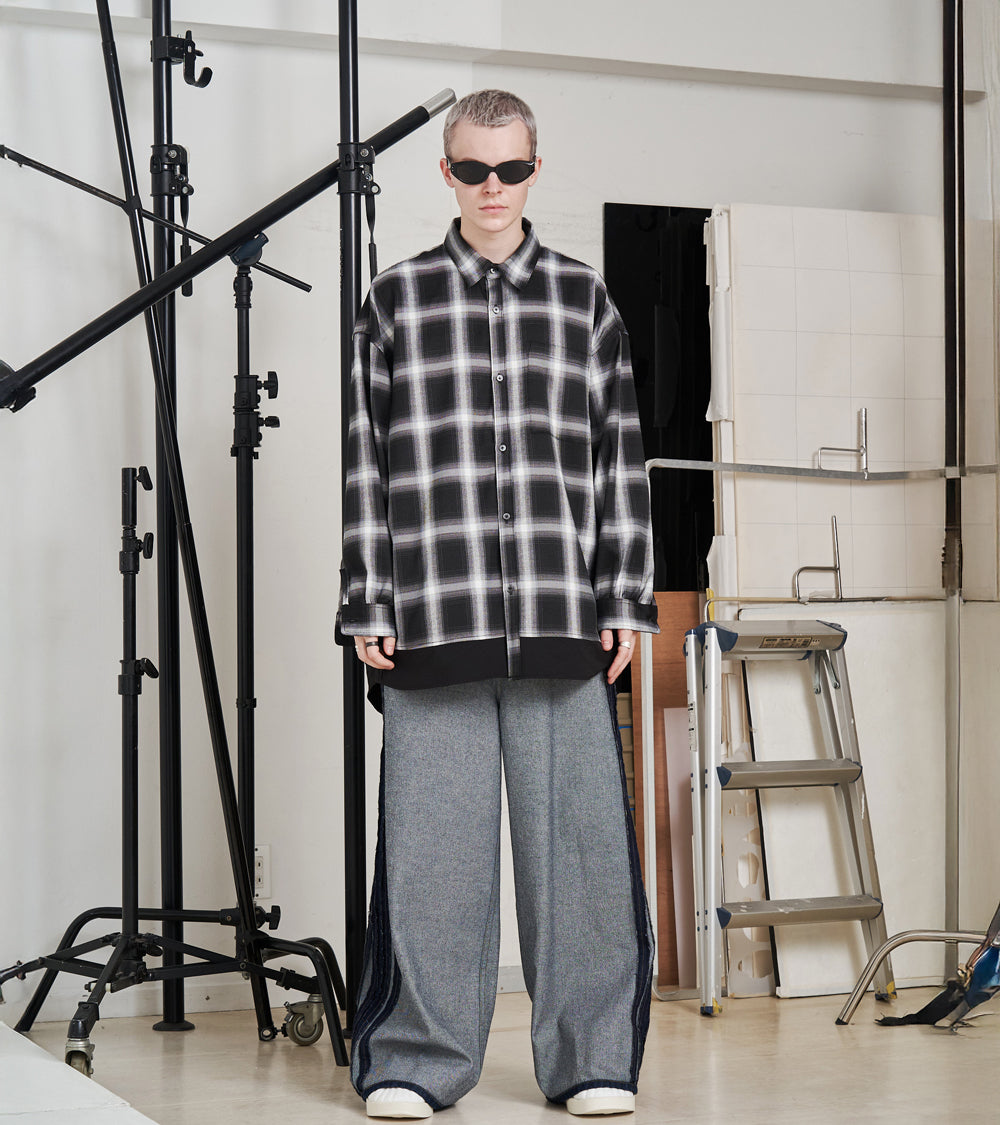 SOLID CHECK OVER SHIRTS