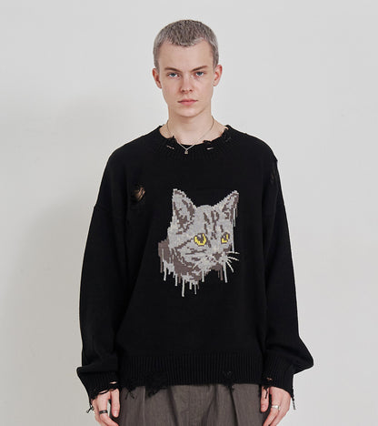 CAT GRAFFITY KNIT