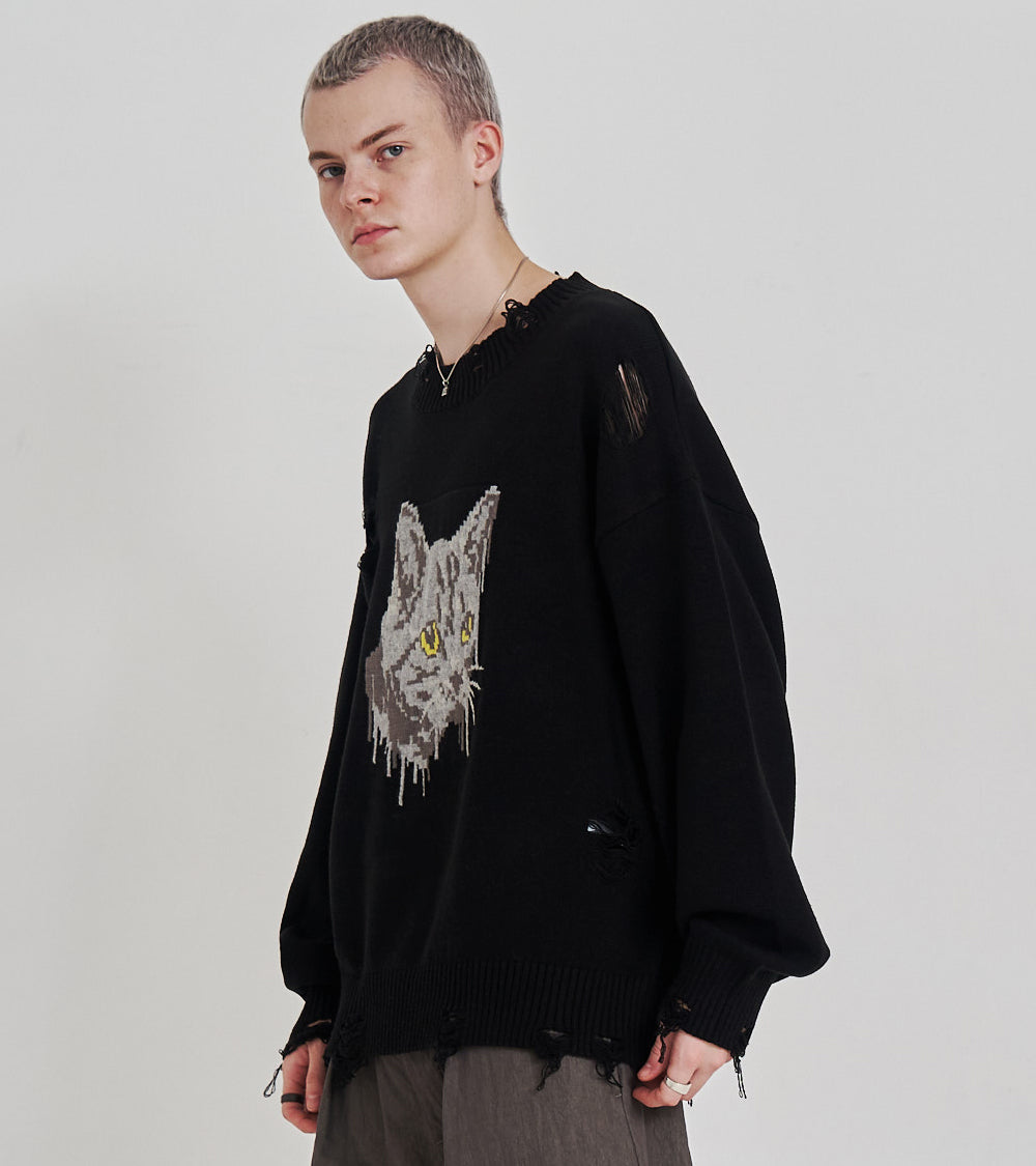 CAT GRAFFITY KNIT
