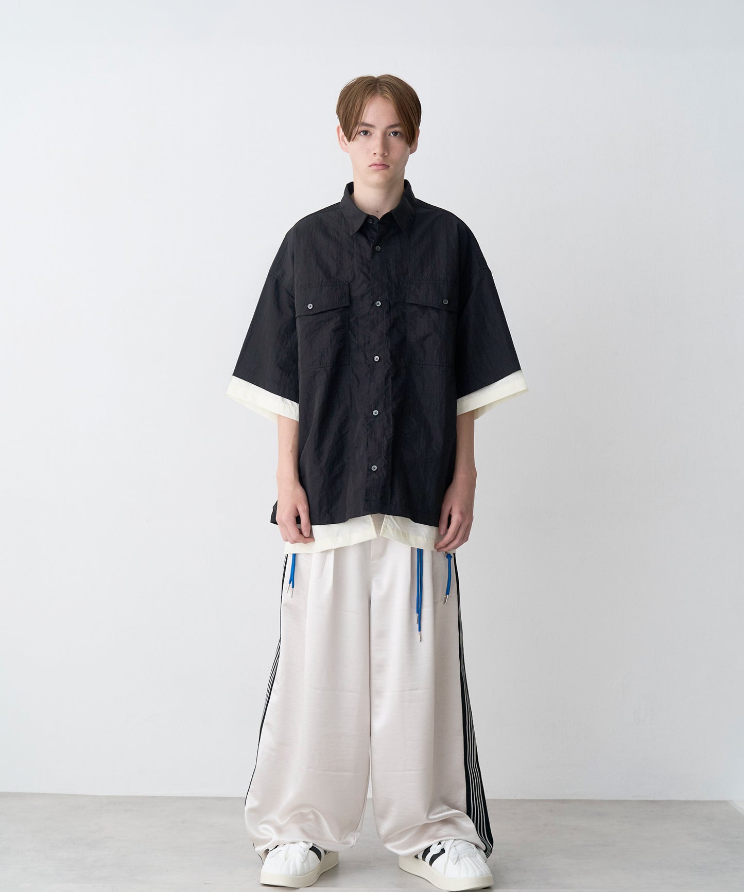 【予約商品】LAYERED H/S BOX SHIRTS