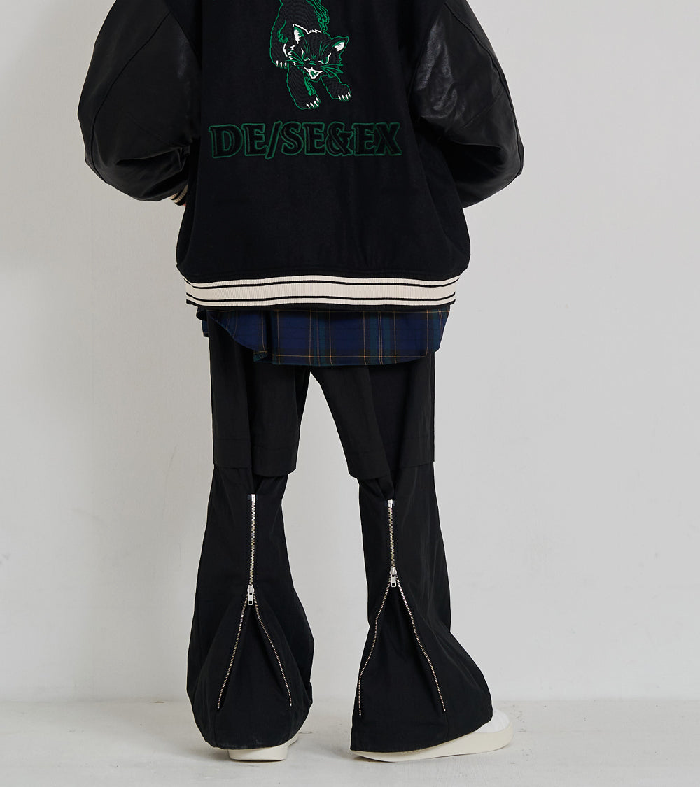 2-ZIP BONTAGE WIDE PANTS