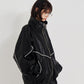 SYNTH-LETHER PIPING JACKET