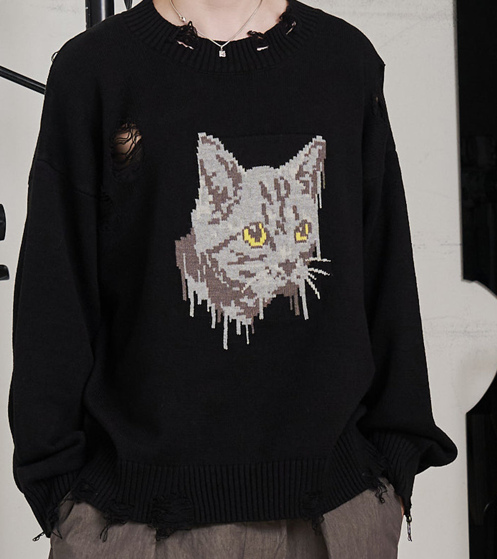 CAT GRAFFITY KNIT