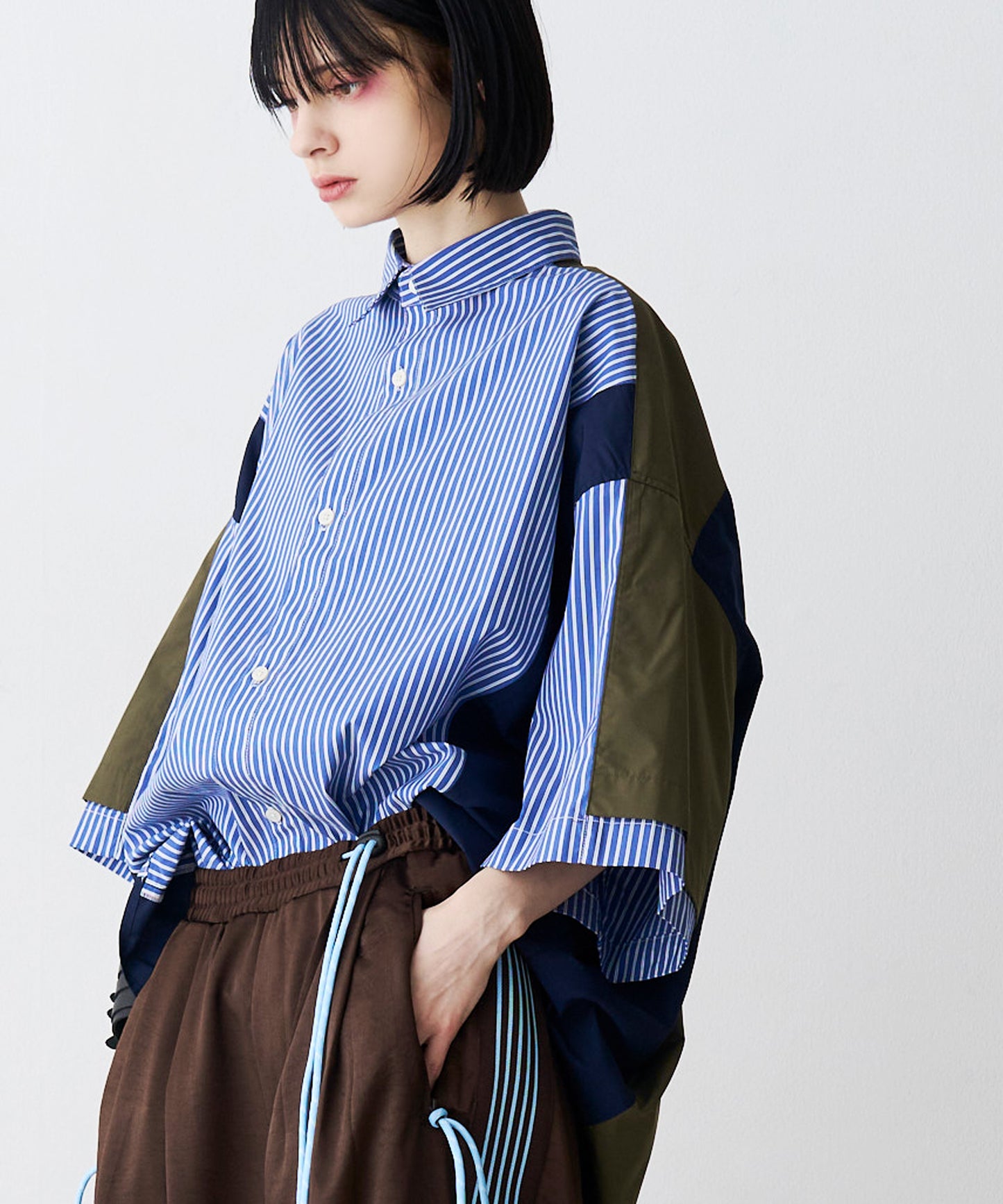 【一部予約】FAKE BLOCKING H/S SHIRTS