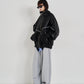 SYNTH-LETHER PIPING JACKET
