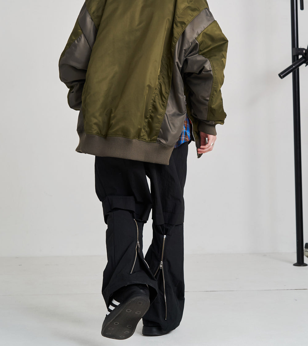 2-ZIP BONTAGE WIDE PANTS