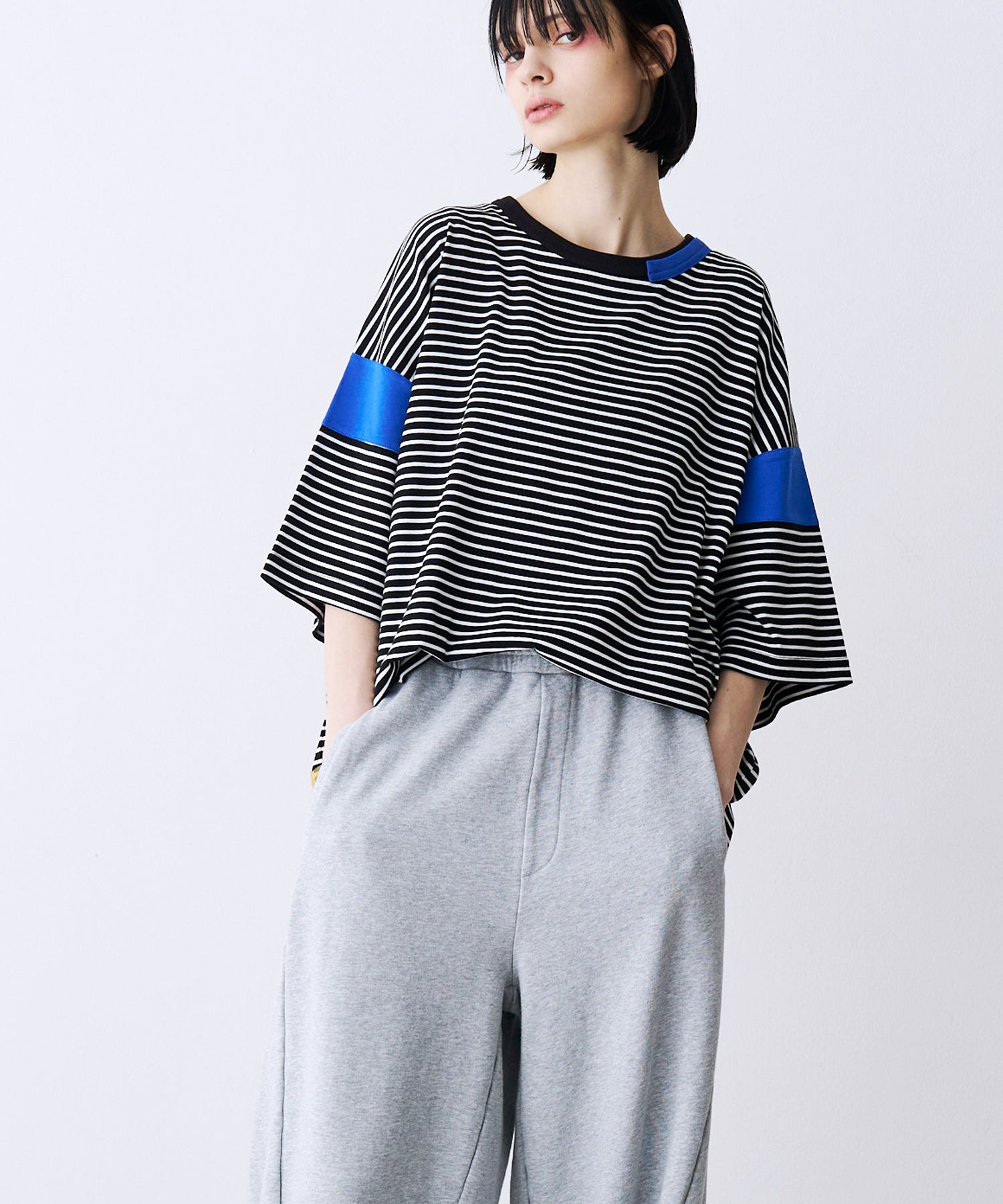 トップス equal border tee 一部予約】BLOCKING BORDER TEE – seesew