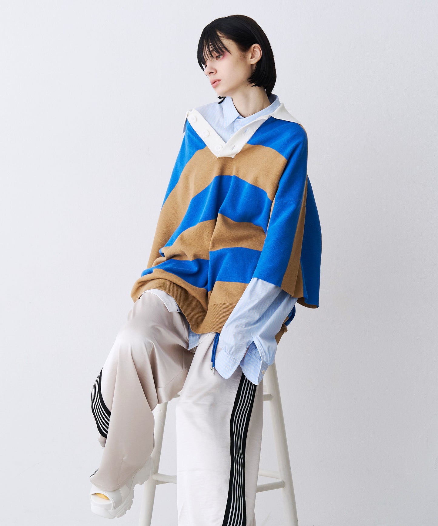 OVER RUGGER KNIT POLO
