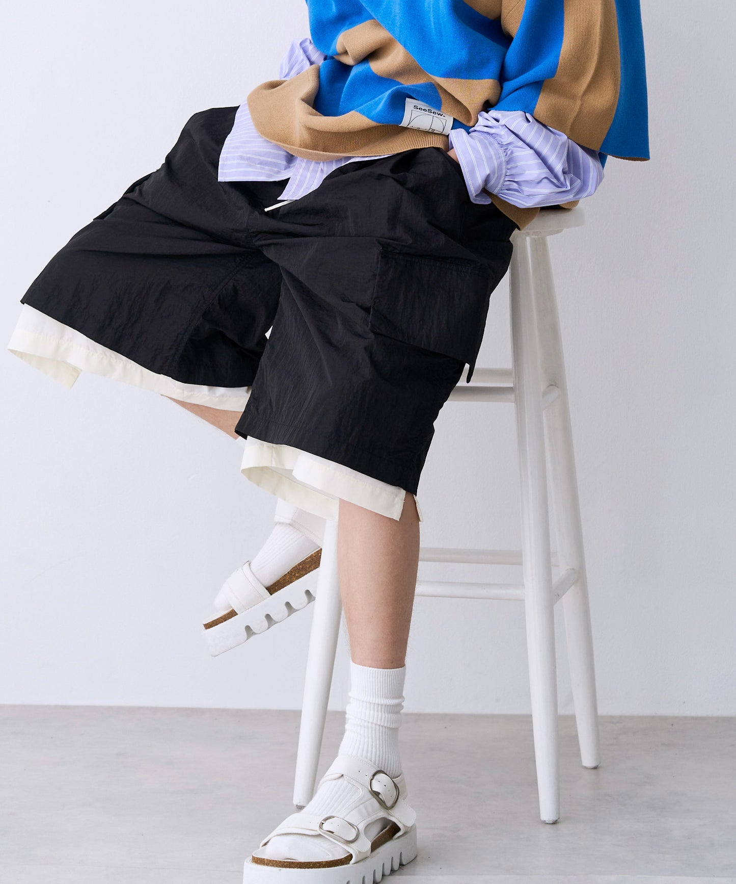 【一部予約】LAYERD WIDE SHORTPANTS