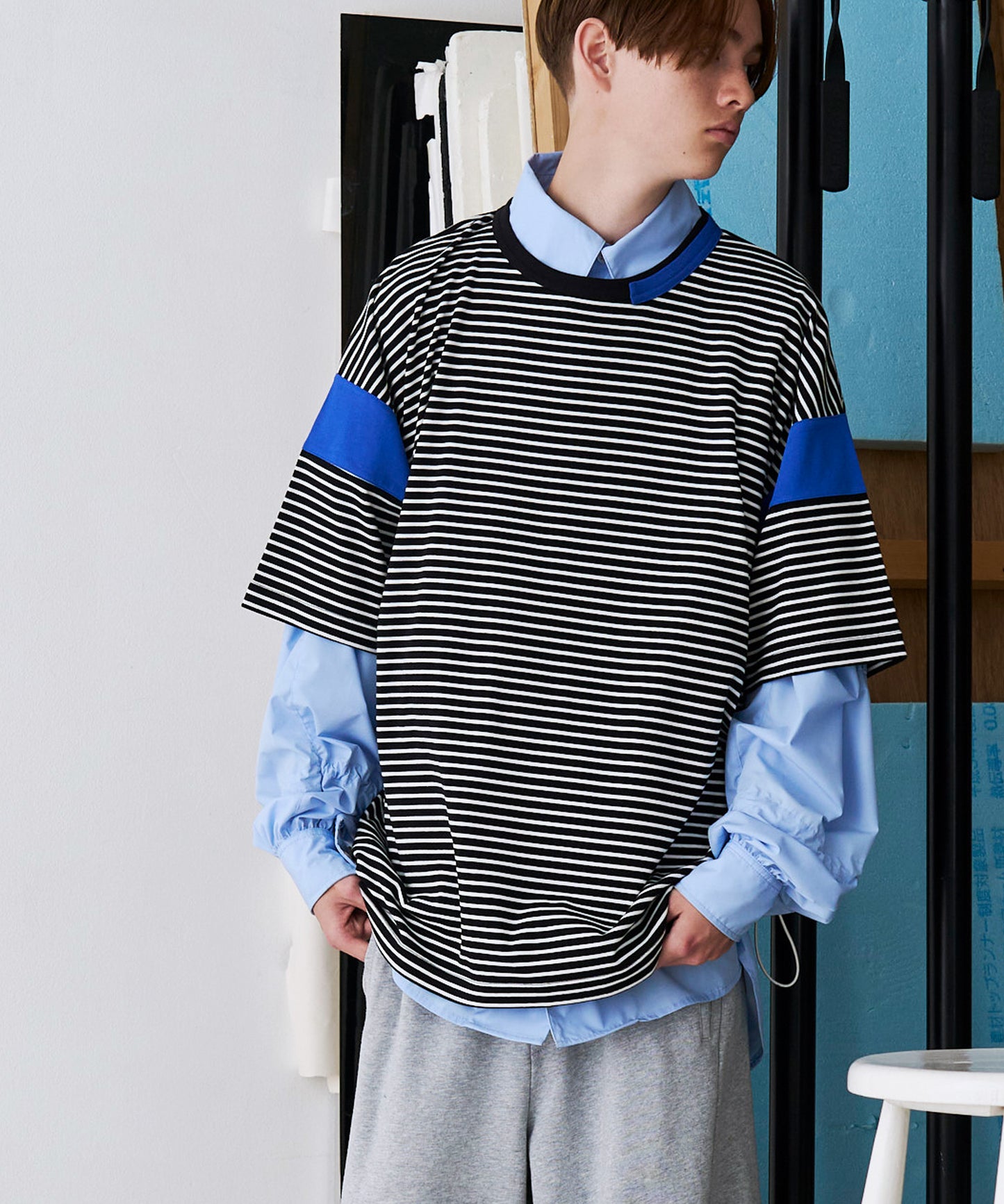 【一部予約】BLOCKING BORDER TEE