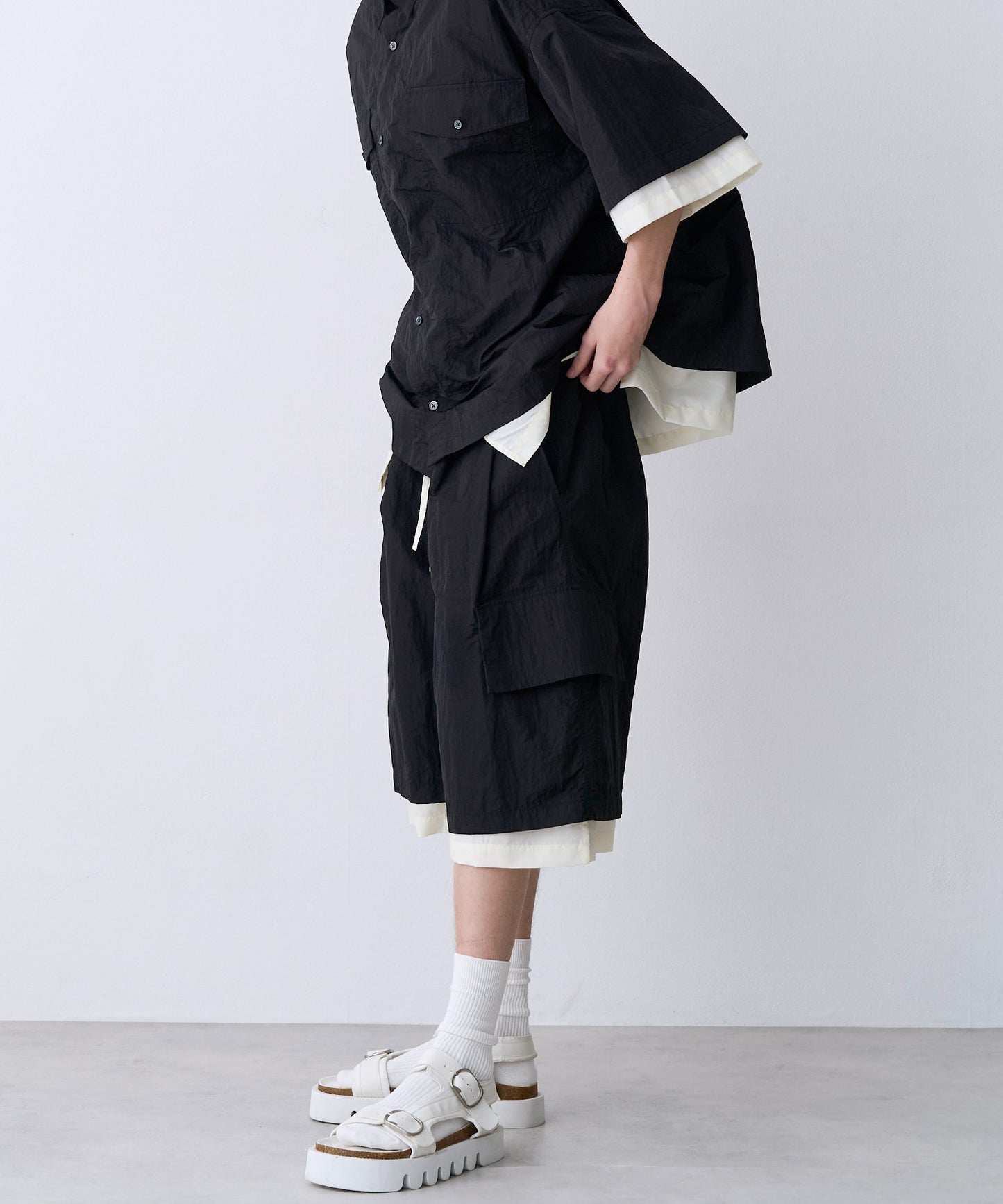 【一部予約】LAYERD WIDE SHORTPANTS