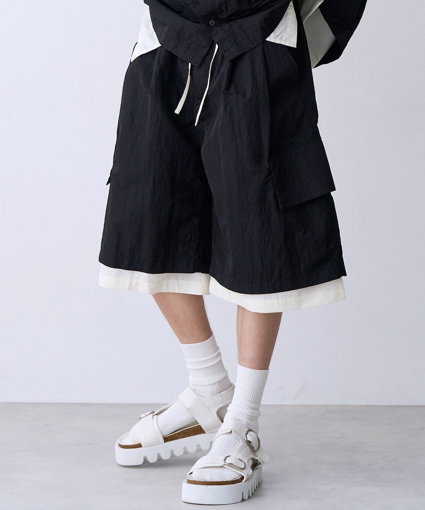 【一部予約】LAYERD WIDE SHORTPANTS