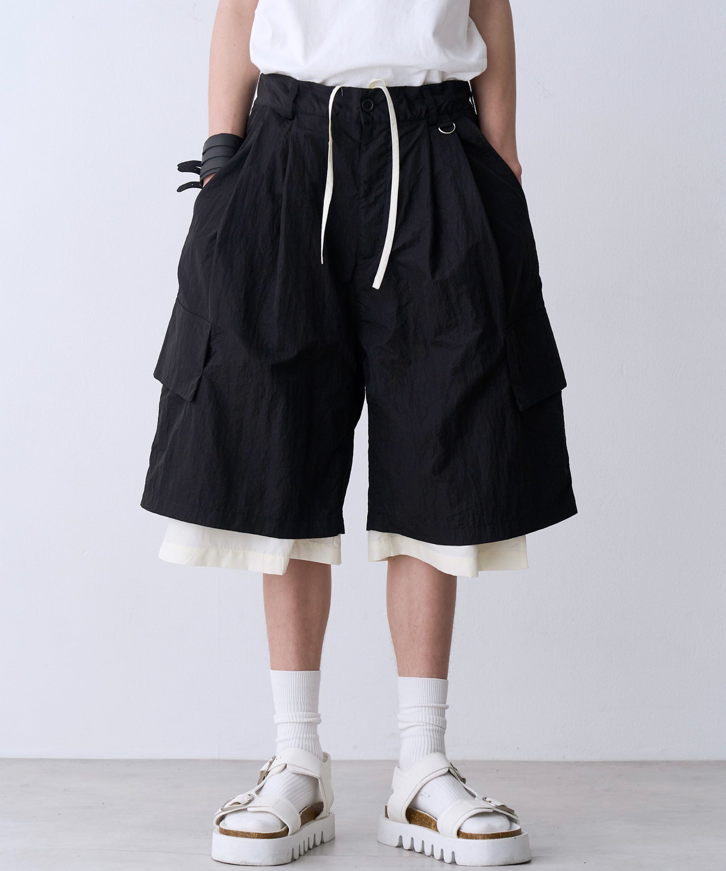 【一部予約】LAYERD WIDE SHORTPANTS