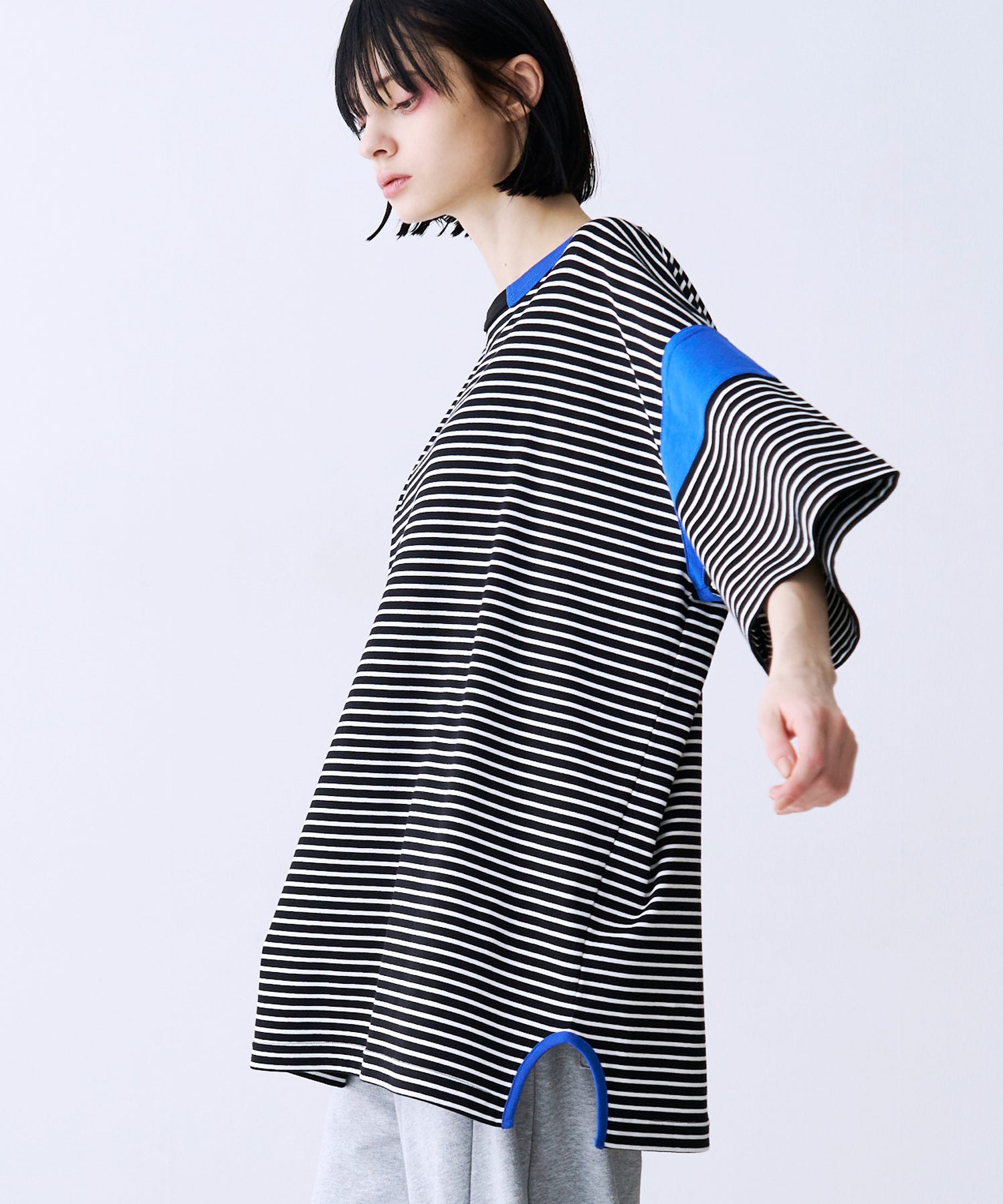 一部予約】BLOCKING BORDER TEE – seesew