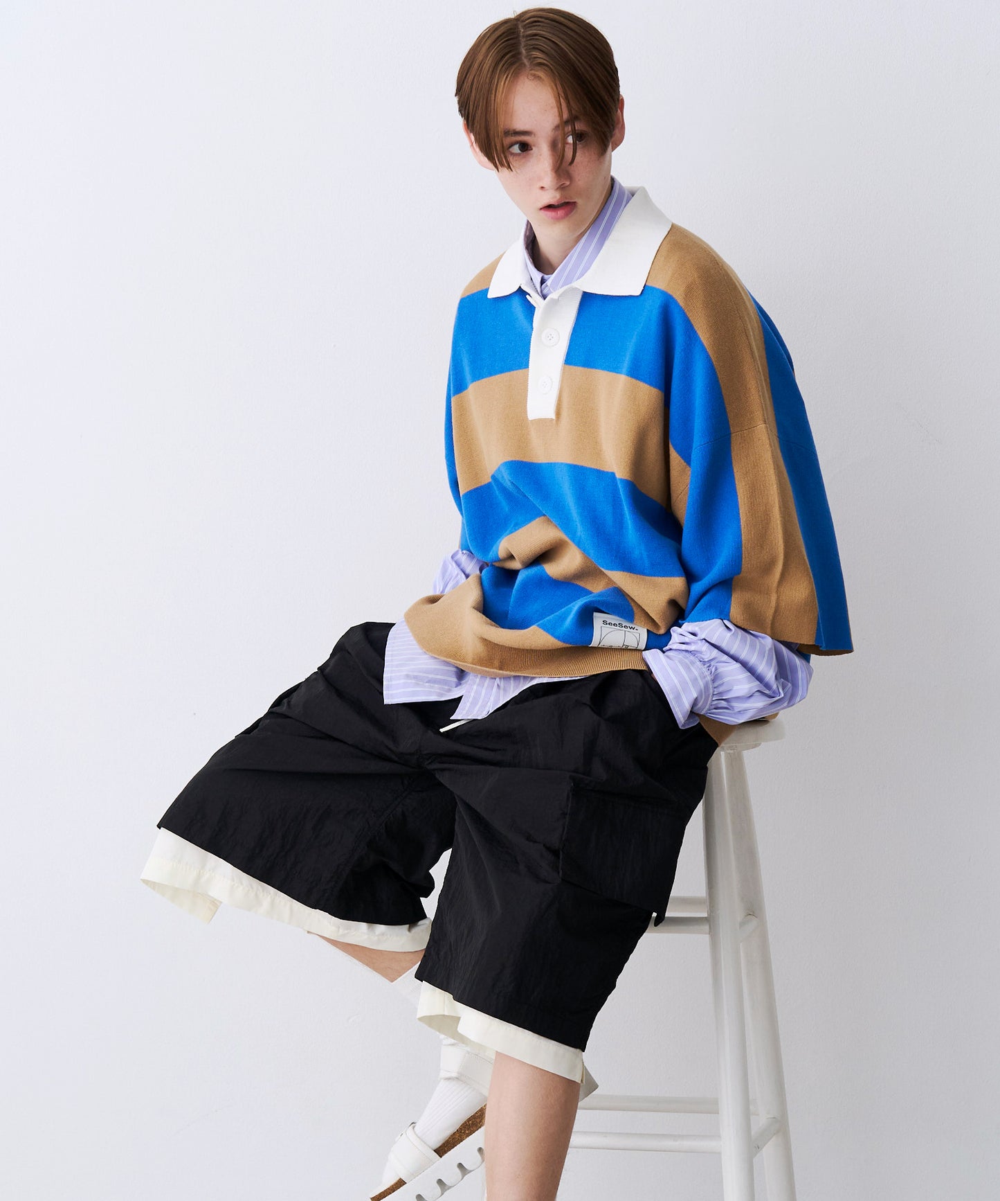 OVER RUGGER KNIT POLO