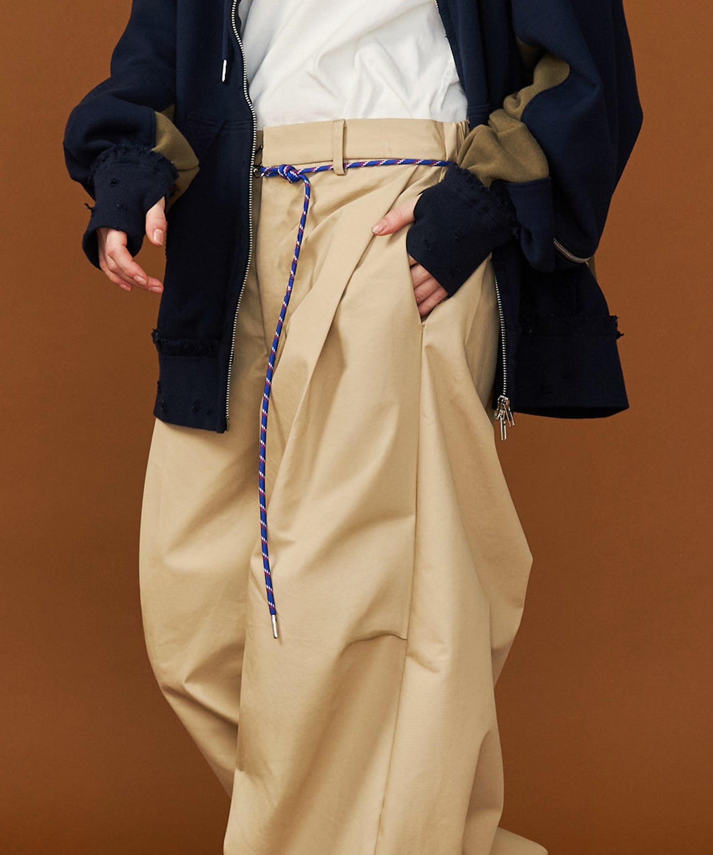 【予約商品】CORD BELT CURVE PANTS