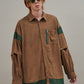 CORDUROY 2WAY BLOCK SHIRTS