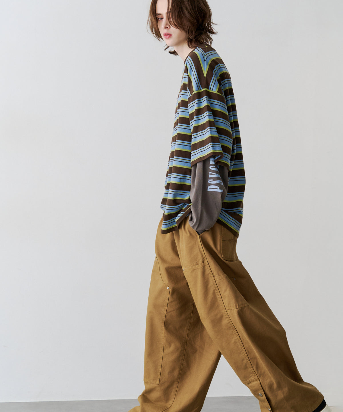 DOUBLE KNEE CURVE PANTS