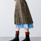 LAYERED PLEATS WRAP SKIRT