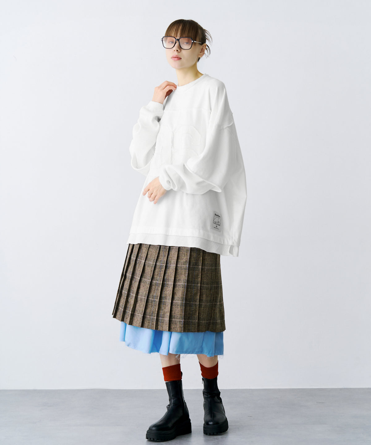 LAYERED PLEATS WRAP SKIRT