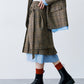 LAYERED PLEATS WRAP SKIRT