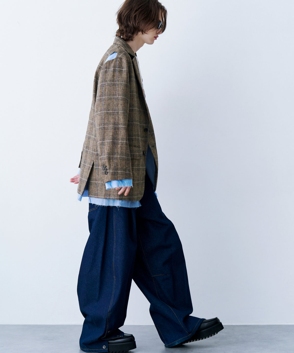 LAYERED TAILORED JACKET with BADGE