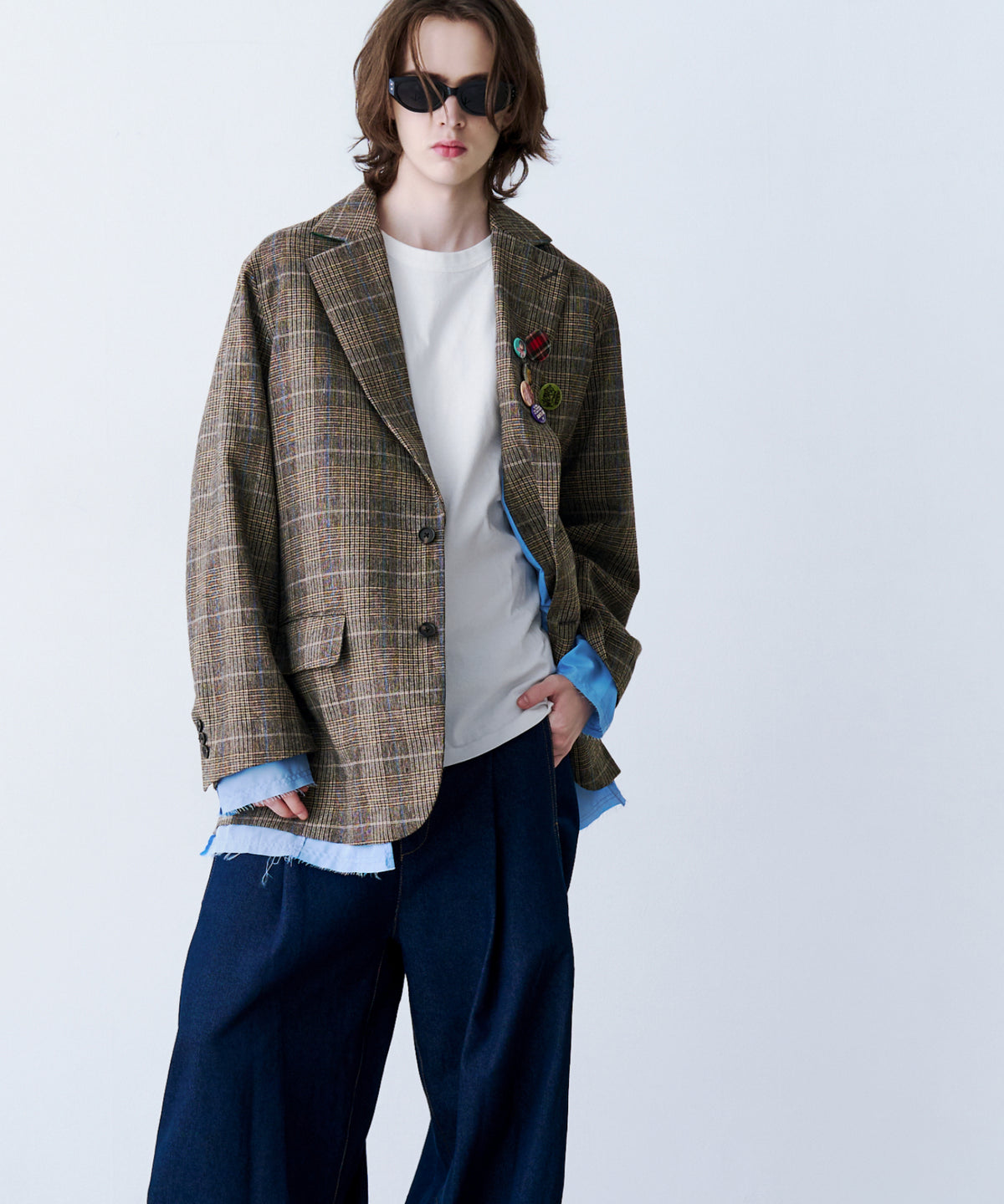 LAYERED TAILORED JACKET with BADGE