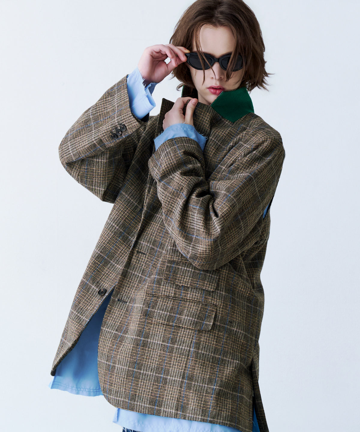 LAYERED TAILORED JACKET with BADGE