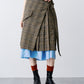 LAYERED PLEATS WRAP SKIRT