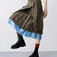 LAYERED PLEATS WRAP SKIRT
