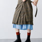 LAYERED PLEATS WRAP SKIRT